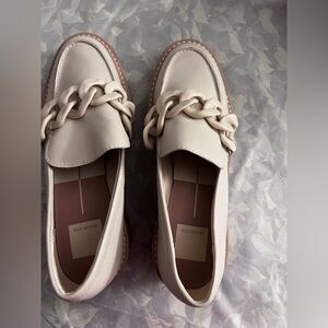 Dolce Vita Women's Cream Chain Loafers